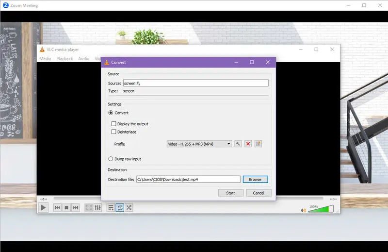 Record Zoom meeting using VLC Record Zoom meeting using VLC.